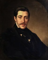 Retrato do Autor Alexander Sukhowo-Kobylin (1817-1903)